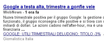 andamento google